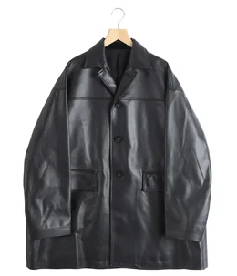 faux leather sack coat. | TAKAHIROMIYASHITATheSoloist.(タカヒロ